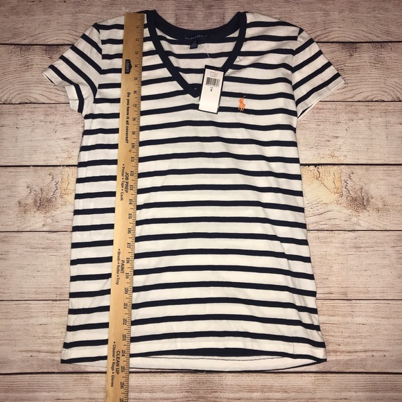 SOLD Ralph Lauren NWT blue label stripes small top - Picture 2 of 5